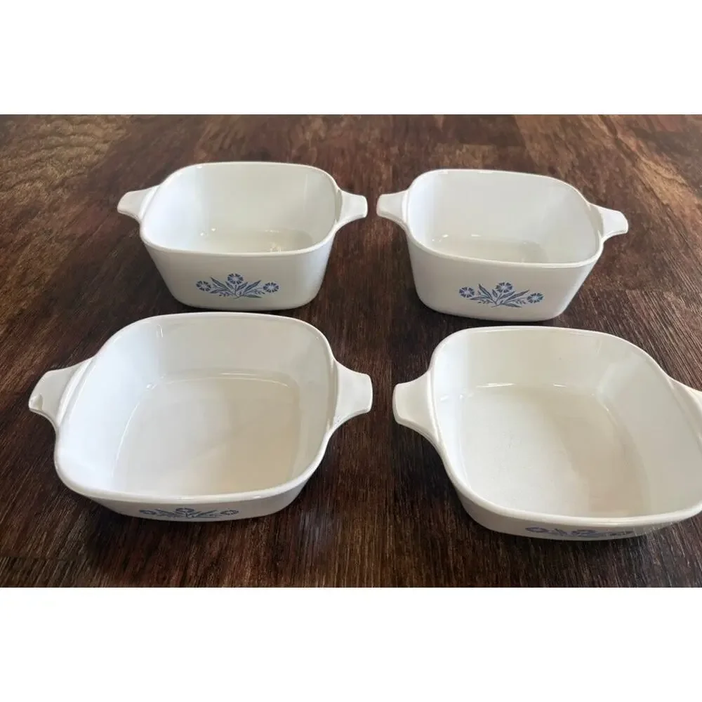 Vintage CorningWare 4-Piece Petite Pan Lot Set P-43-B and P-41 Made in USA